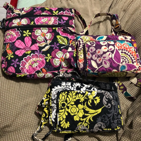 3 vera bradley bags crossbody and shoulder - Picture 1 of 2